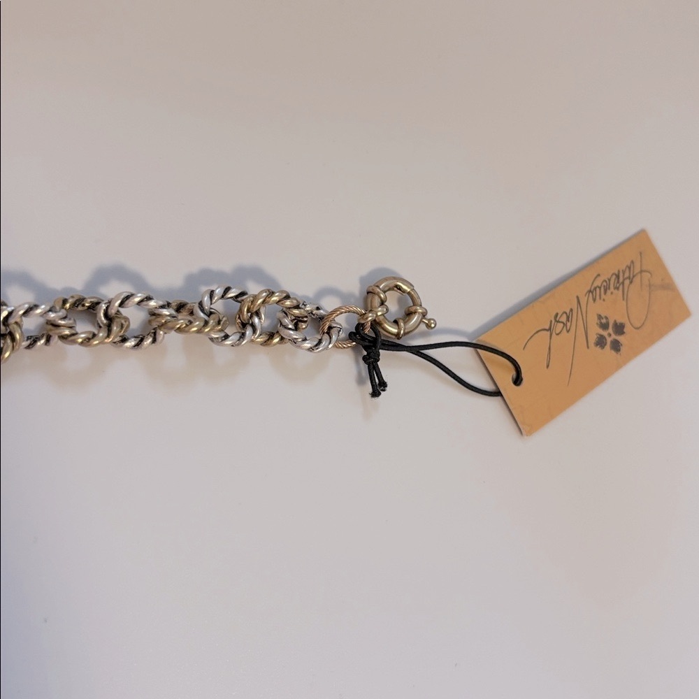 NWT [Patricia Nash] Rope Chain Ring Adjustable Designer Bracelet, Gold Tone - Picture 6 of 10